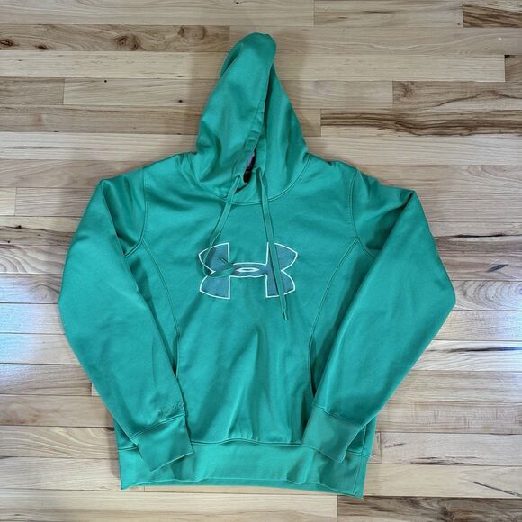 Under Armour Women's Semi Fitted Cold Gear Green Hoodie size Large - Picture 1 of 4